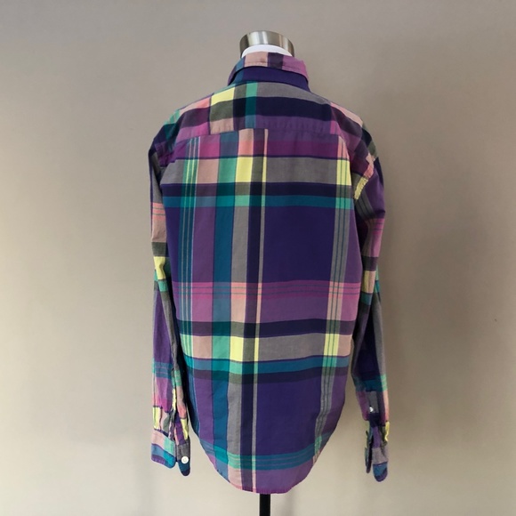Shirt Small Abercrombie & Fitch Madras Plaid - Picture 6 of 9